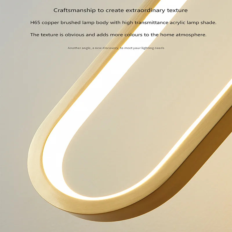 Modern Minimalist LED Pendant Light Chandelier for Bedroom Restaurant Living Room Gold Black Hanging Lamps Decoration Led Lustre