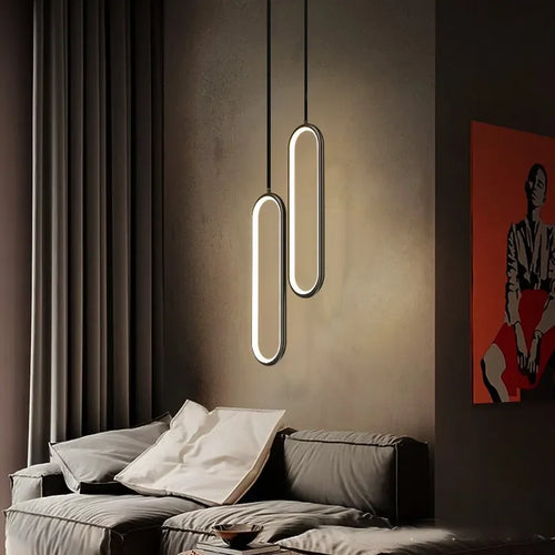 Modern Minimalist LED Pendant Light Chandelier for Bedroom Restaurant Living Room Gold Black Hanging Lamps Decoration Led Lustre